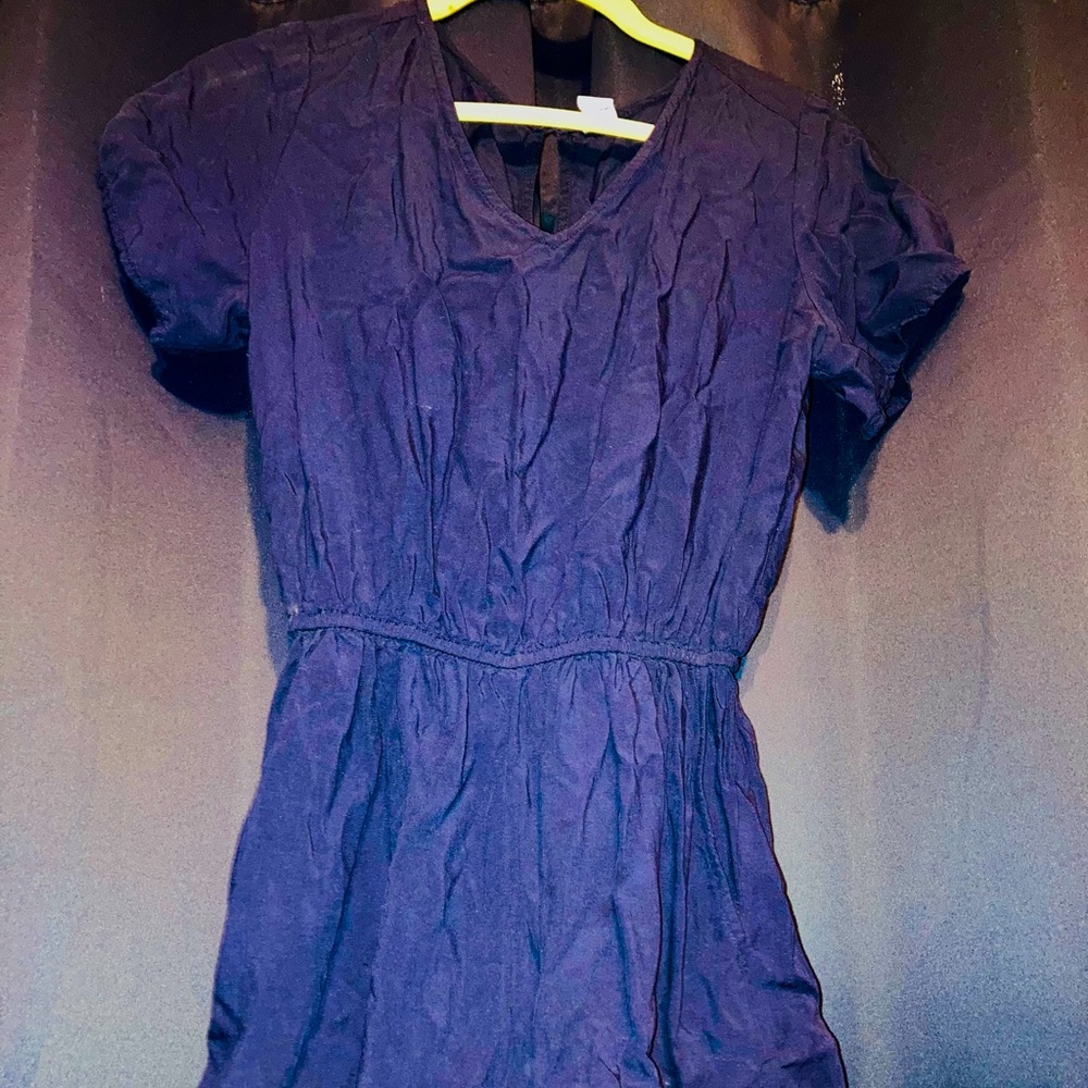 Short sleeve romper with pockets
